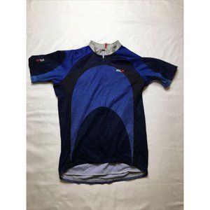 Polo Sport Ralph Lauren RLX Cycling Jersey Size Large Bike Made in USA Blue